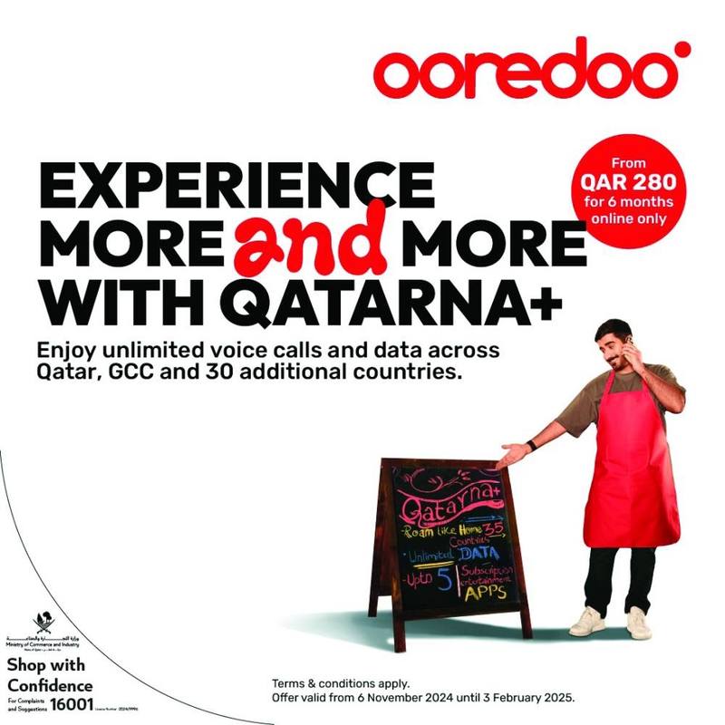 Ooredoo Qatar Launches Upgraded Postpaid Plans with More Data and Benefits
