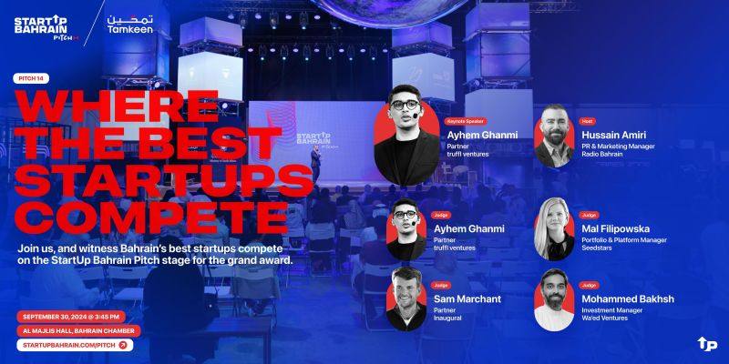 Startup Bahrain Pitch 14 Holds Next Week